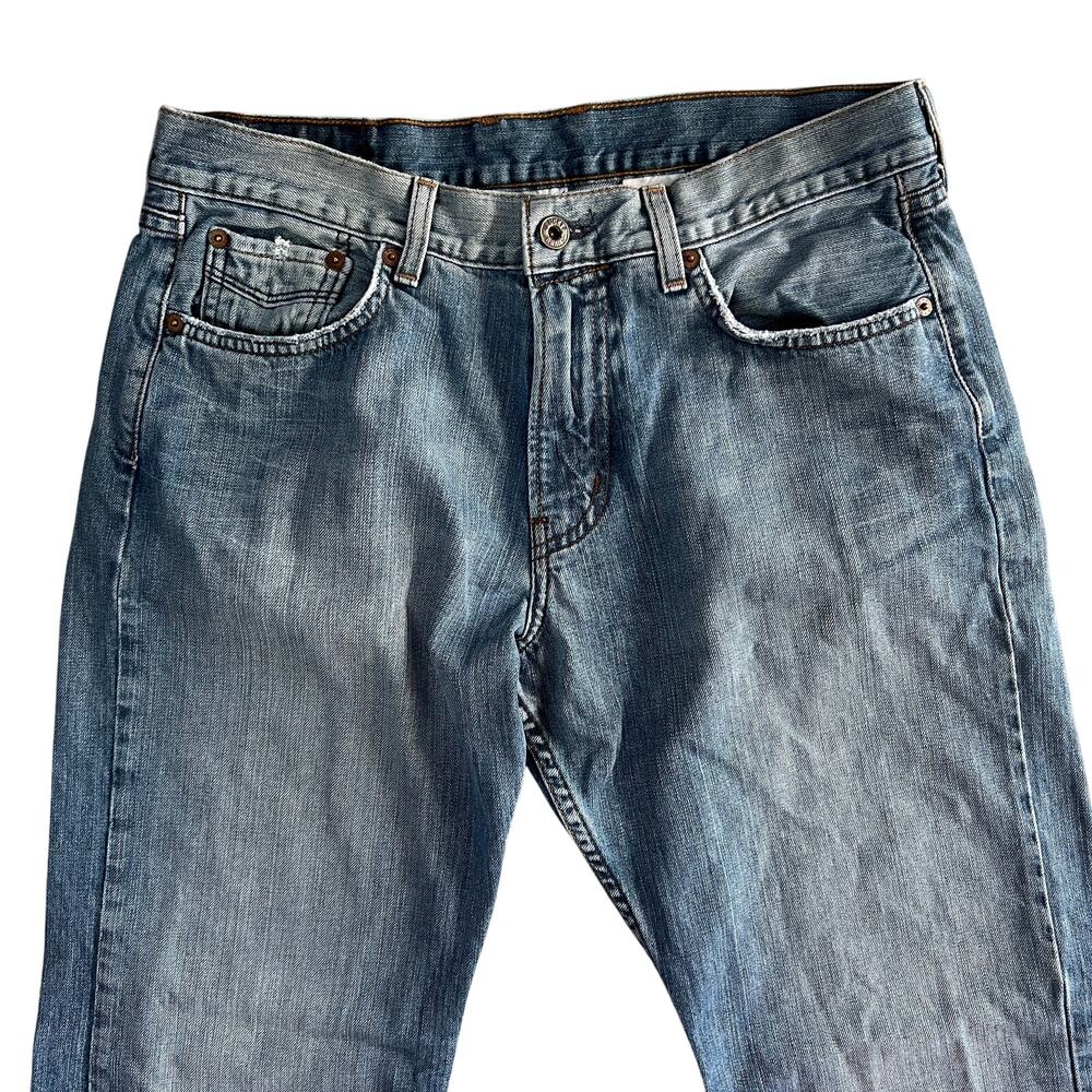 Lucky Brand Dungarees Santa Fe Jeans Men’s 32 Blue USA Made Straight Leg - Picture 2 of 10